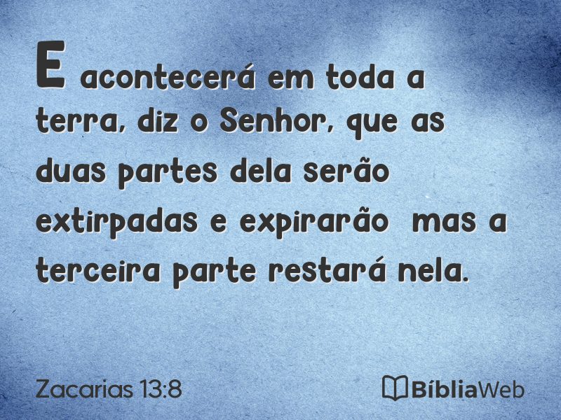 Zacarias 13:8 em imagem para compartilhar