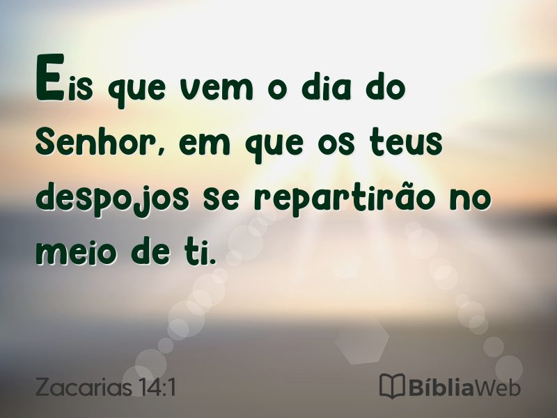 Zacarias 14:1 em imagem para compartilhar