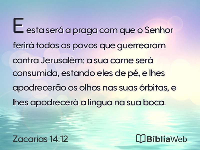 Zacarias 14:12 em imagem para compartilhar