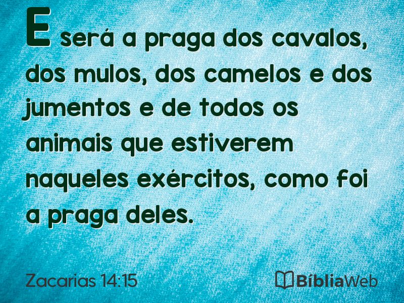Zacarias 14:15 em imagem para compartilhar