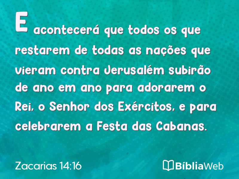 Zacarias 14:16 em imagem para compartilhar