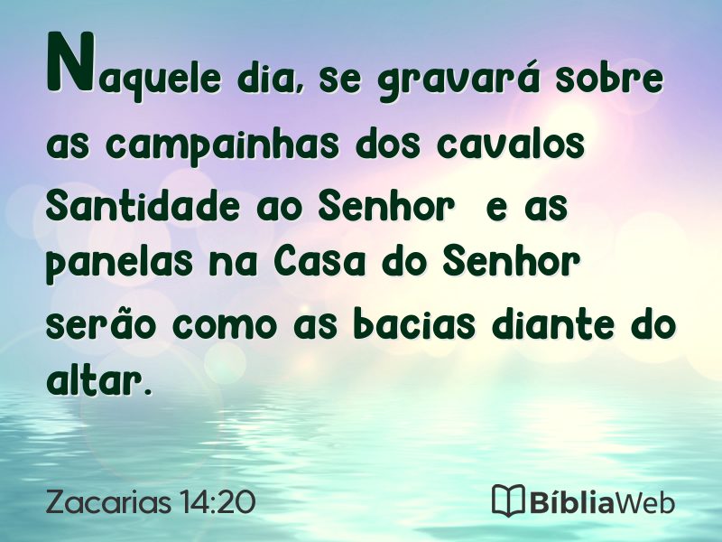 Zacarias 14:20 em imagem para compartilhar