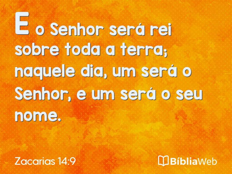 Zacarias 14:9 em imagem para compartilhar