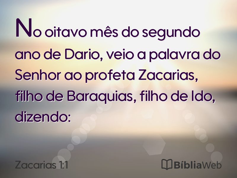 Zacarias 1:1 em imagem para compartilhar