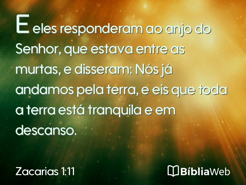 Zacarias 1:11 em imagem para compartilhar