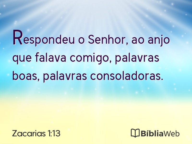 Zacarias 1:13 em imagem para compartilhar