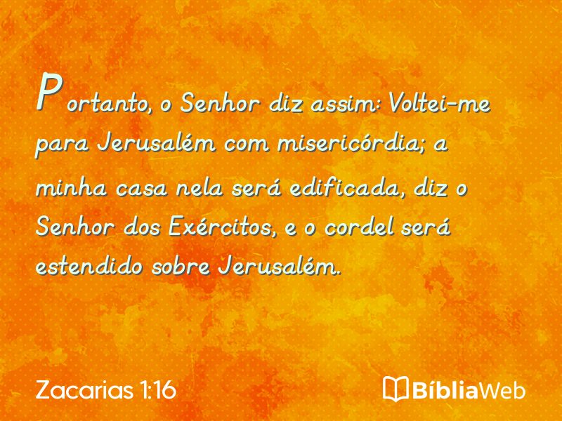 Zacarias 1:16 em imagem para compartilhar