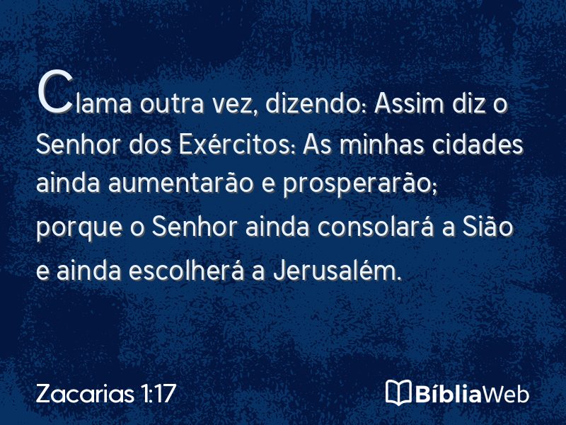 Zacarias 1:17 em imagem para compartilhar