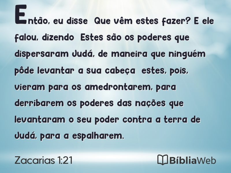 Zacarias 1:21 em imagem para compartilhar