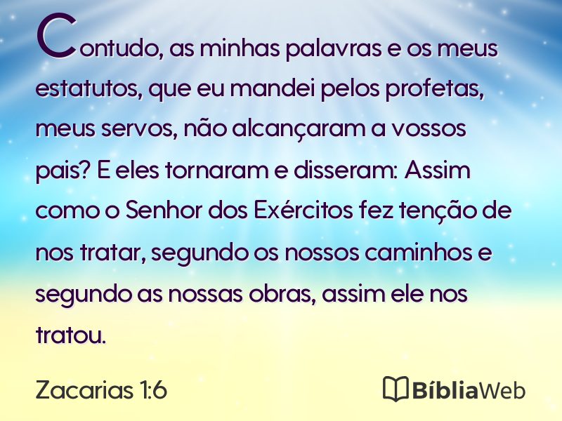Zacarias 1:6 em imagem para compartilhar