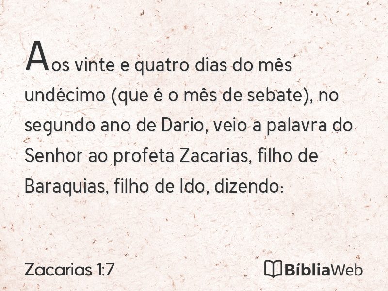 Zacarias 1:7 em imagem para compartilhar