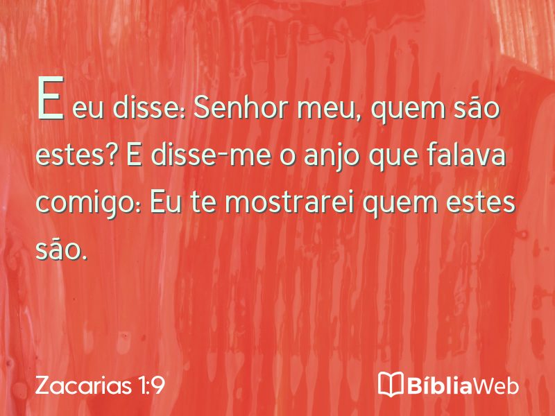 Zacarias 1:9 em imagem para compartilhar