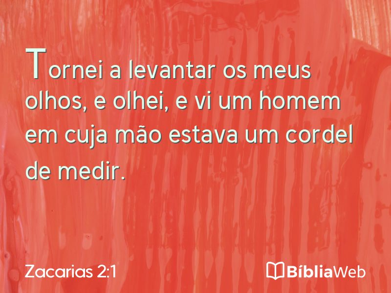 Zacarias 2:1 em imagem para compartilhar