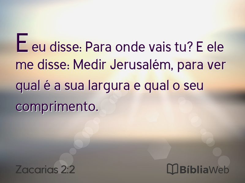 Zacarias 2:2 em imagem para compartilhar