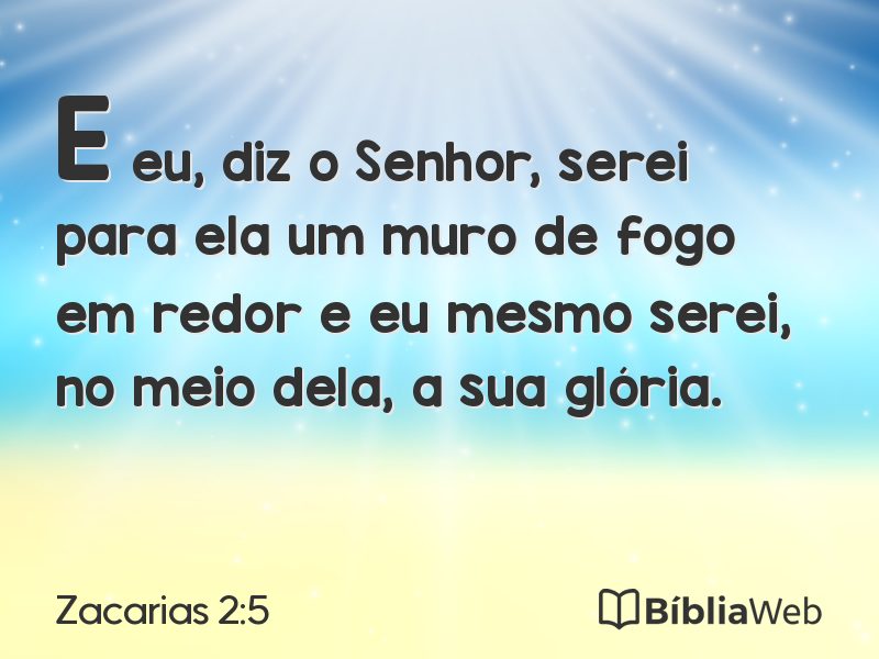 Zacarias 2:5 em imagem para compartilhar