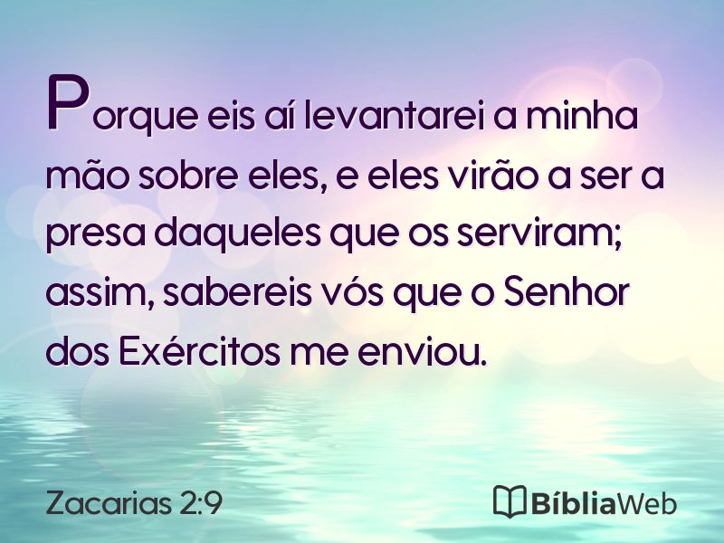 Zacarias 2:9 em imagem para compartilhar