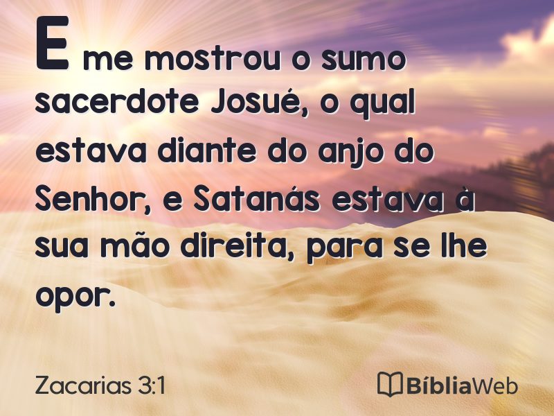 Zacarias 3:1 em imagem para compartilhar