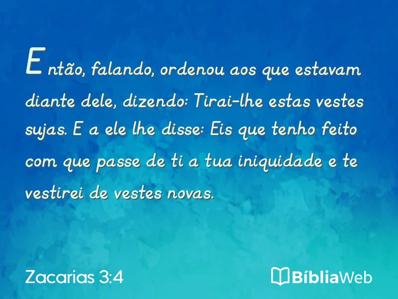 Zacarias 3:4 em imagem para compartilhar