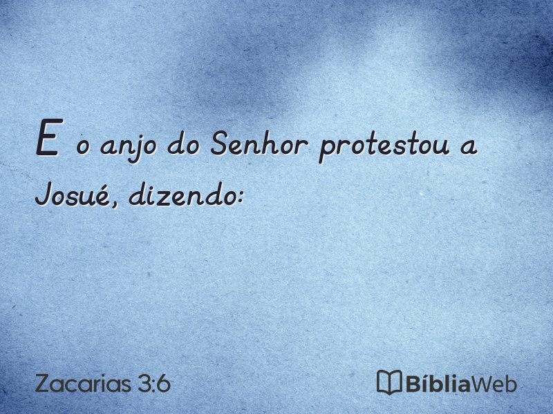 Zacarias 3:6 em imagem para compartilhar