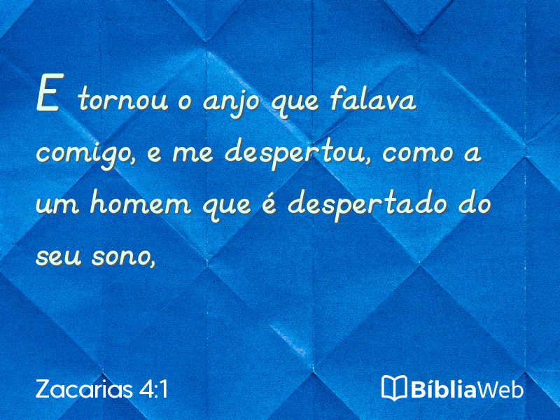 Zacarias 4:1 em imagem para compartilhar