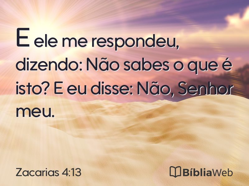 Zacarias 4:13 em imagem para compartilhar