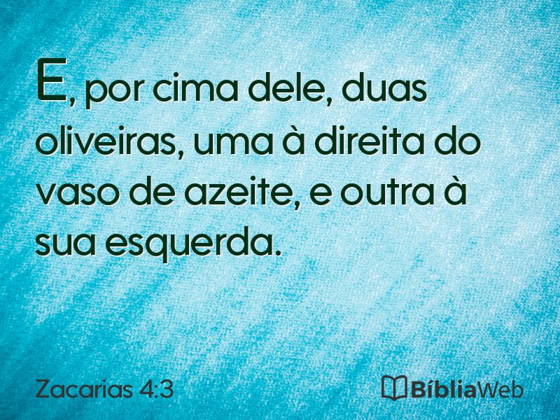 Zacarias 4:3 em imagem para compartilhar