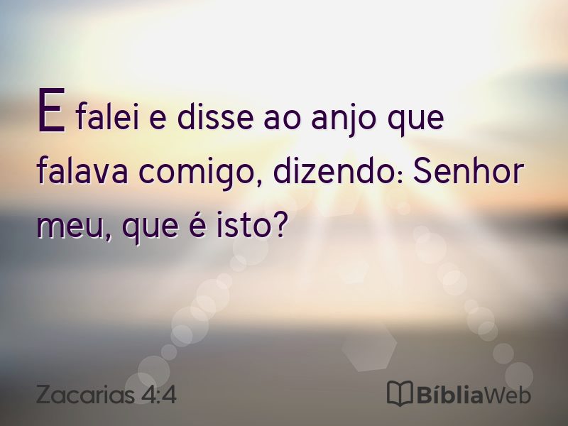 Zacarias 4:4 em imagem para compartilhar