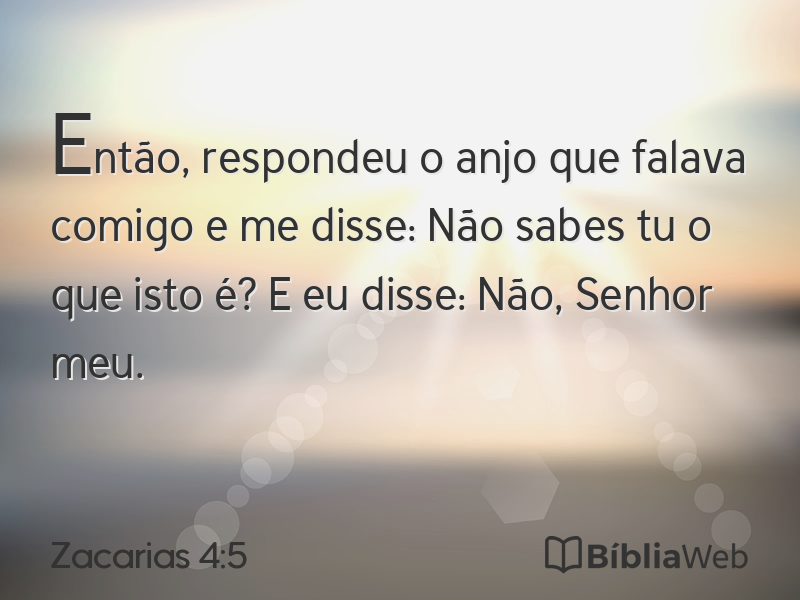 Zacarias 4:5 em imagem para compartilhar
