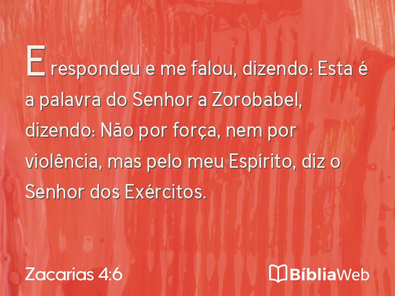 Zacarias 4:6 em imagem para compartilhar