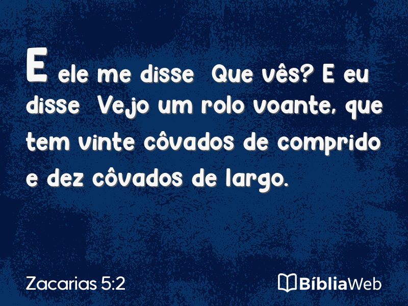 Zacarias 5:2 em imagem para compartilhar