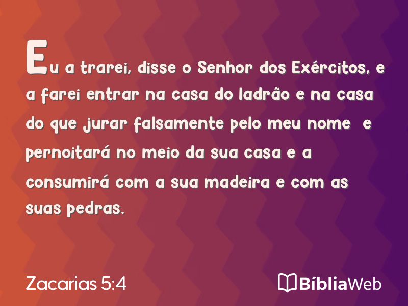 Zacarias 5:4 em imagem para compartilhar
