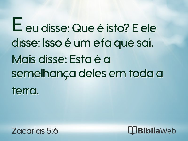 Zacarias 5:6 em imagem para compartilhar