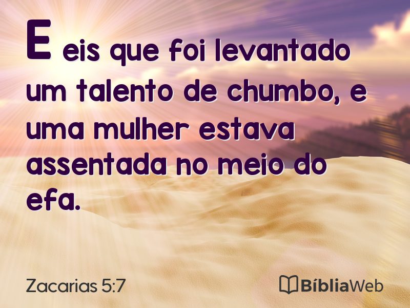 Zacarias 5:7 em imagem para compartilhar