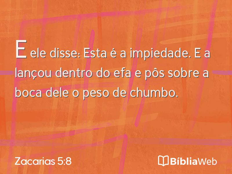 Zacarias 5:8 em imagem para compartilhar