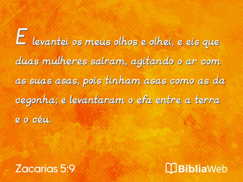 Zacarias 5:9 em imagem para compartilhar