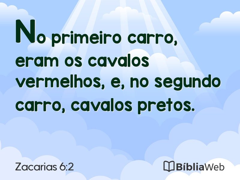 Zacarias 6:2 em imagem para compartilhar