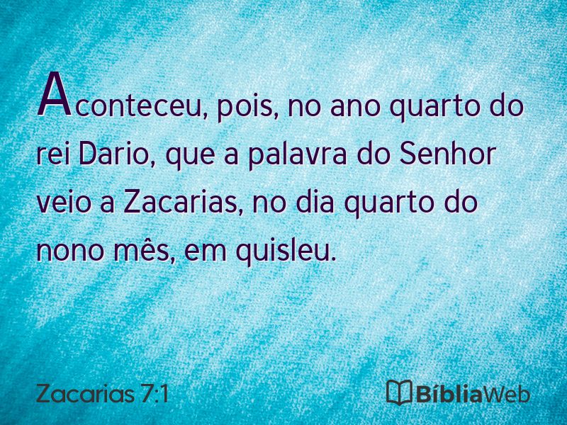 Zacarias 7:1 em imagem para compartilhar