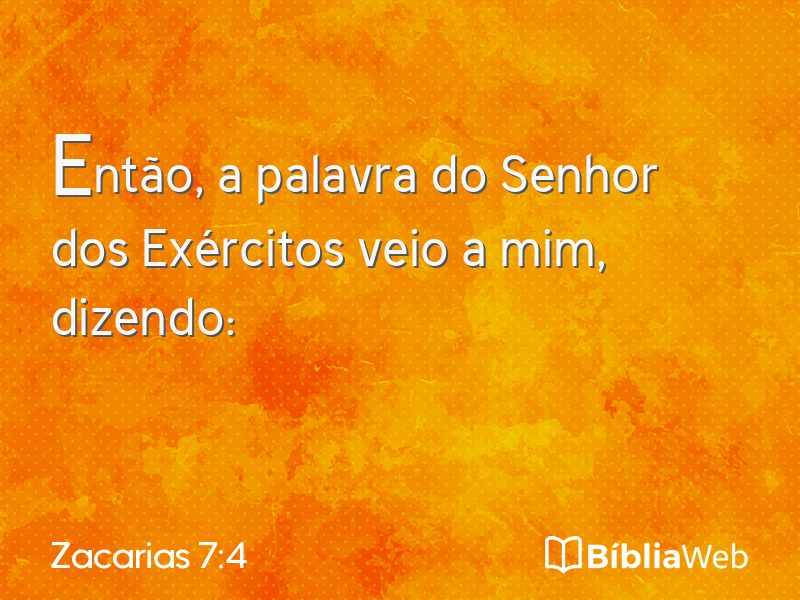 Zacarias 7:4 em imagem para compartilhar