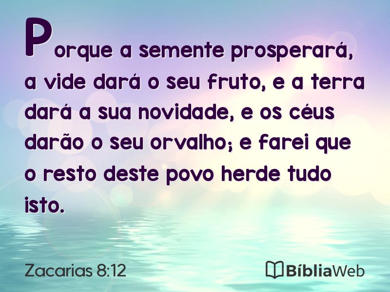 Zacarias 8:12 em imagem para compartilhar