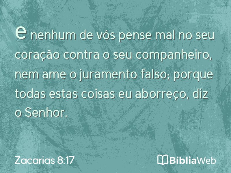 Zacarias 8:17 em imagem para compartilhar
