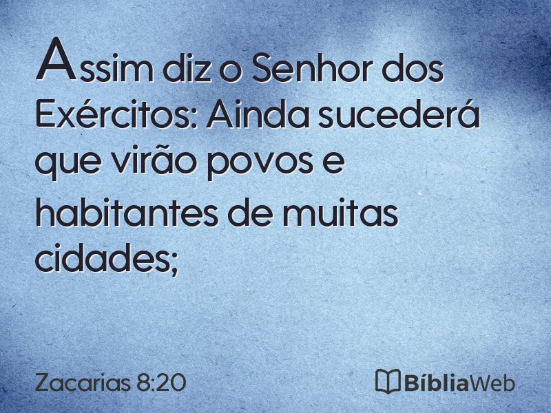 Zacarias 8:20 em imagem para compartilhar