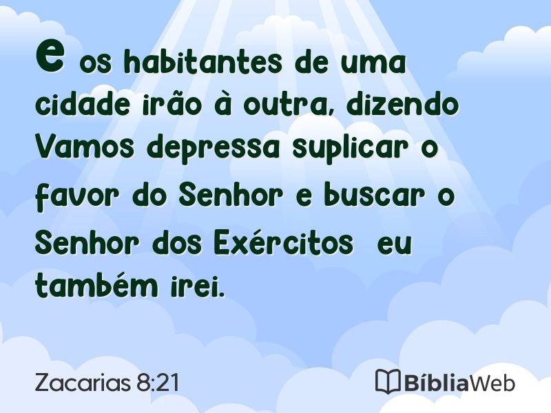 Zacarias 8:21 em imagem para compartilhar