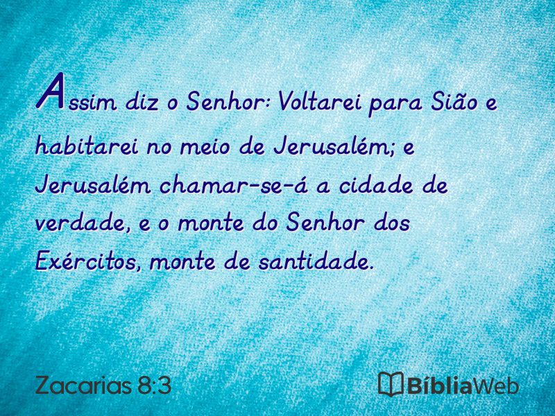 Zacarias 8:3 em imagem para compartilhar