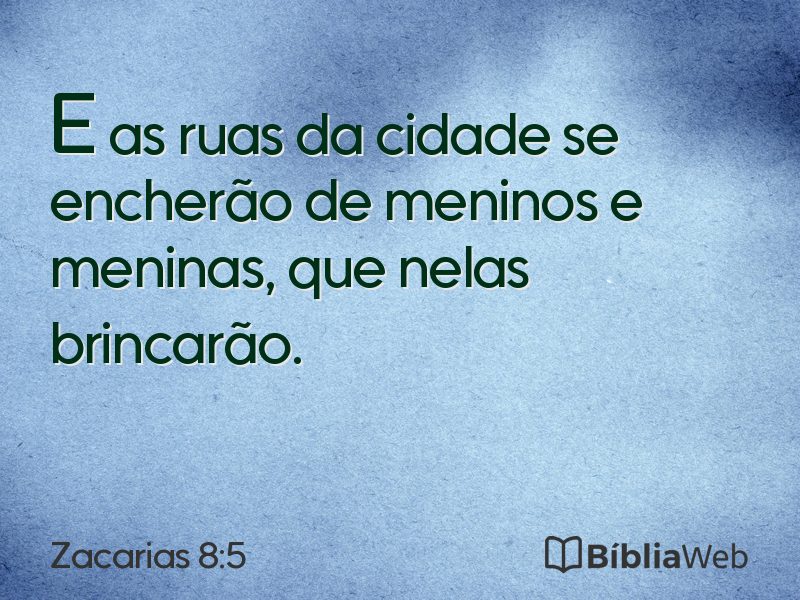 Zacarias 8:5 em imagem para compartilhar
