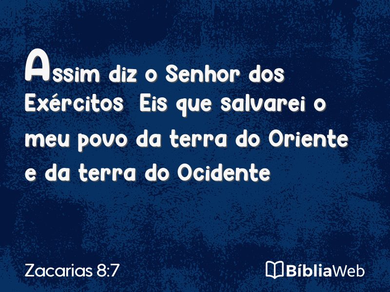 Zacarias 8:7 em imagem para compartilhar