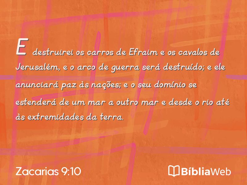 Zacarias 9:10 em imagem para compartilhar