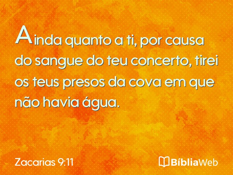 Zacarias 9:11 em imagem para compartilhar