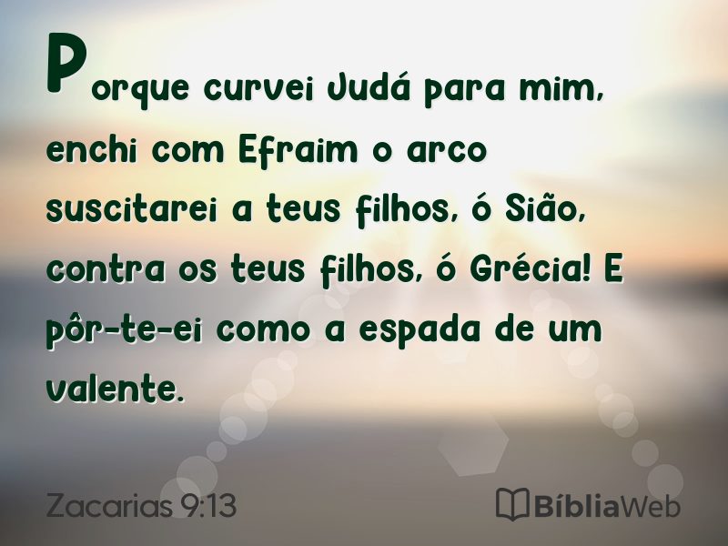 Zacarias 9:13 em imagem para compartilhar