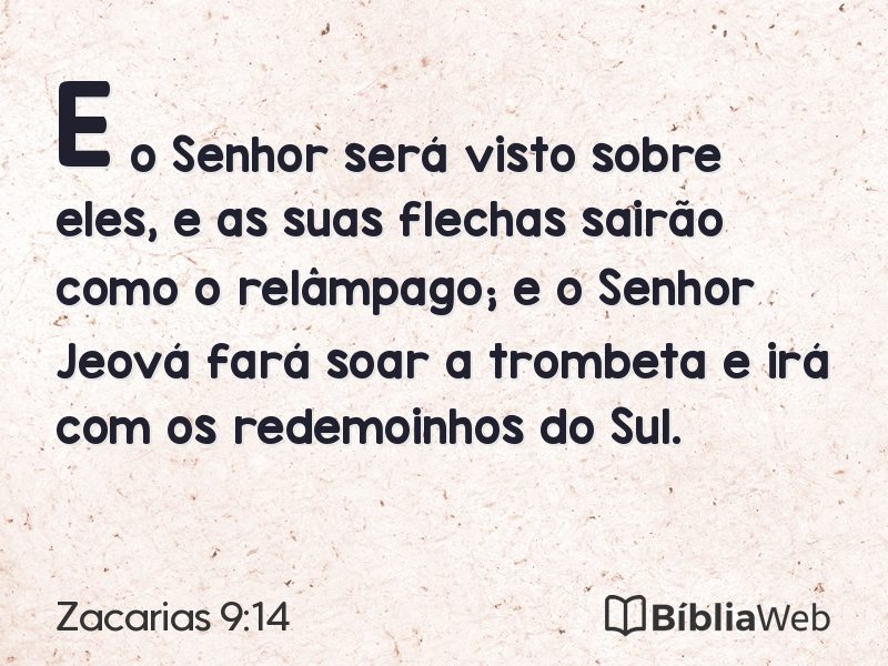 Zacarias 9:14 em imagem para compartilhar