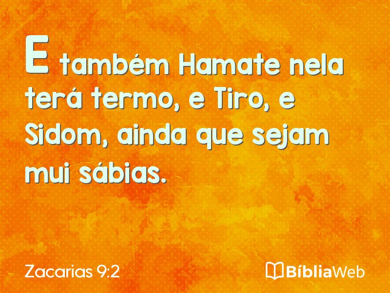 Zacarias 9:2 em imagem para compartilhar